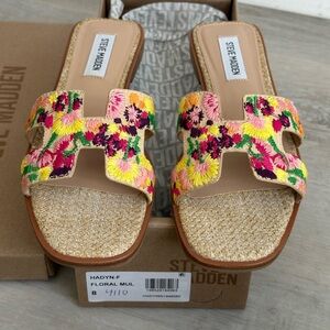 Steve Madden Women's Floral Embroidered Sandals
